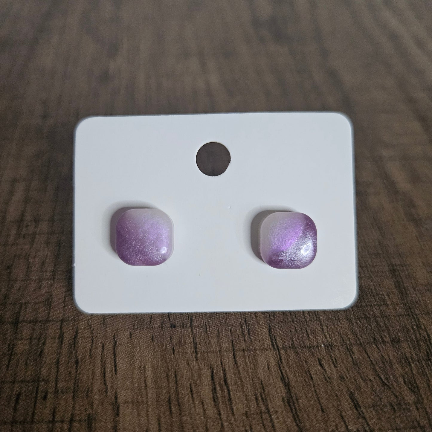 Two-Toned Square Stud Earrings
