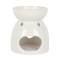 White Heart Cut-Out Wax Melt Burner
