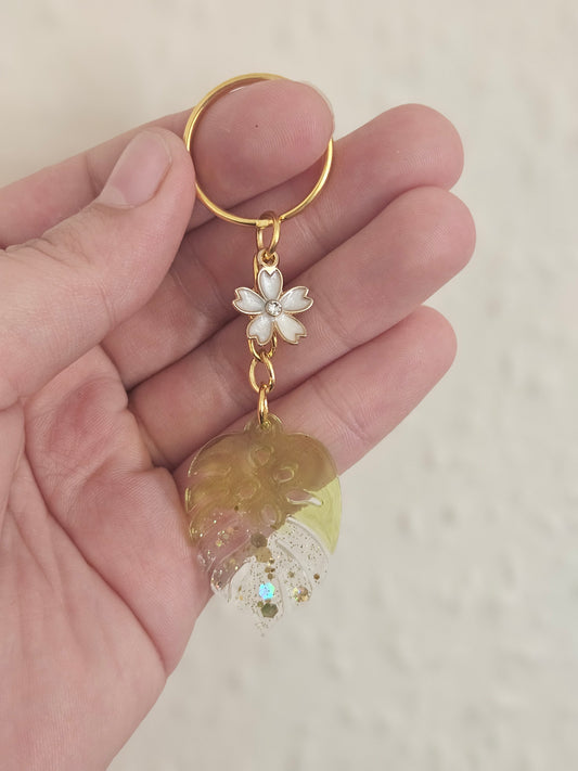 Monstera Keyring