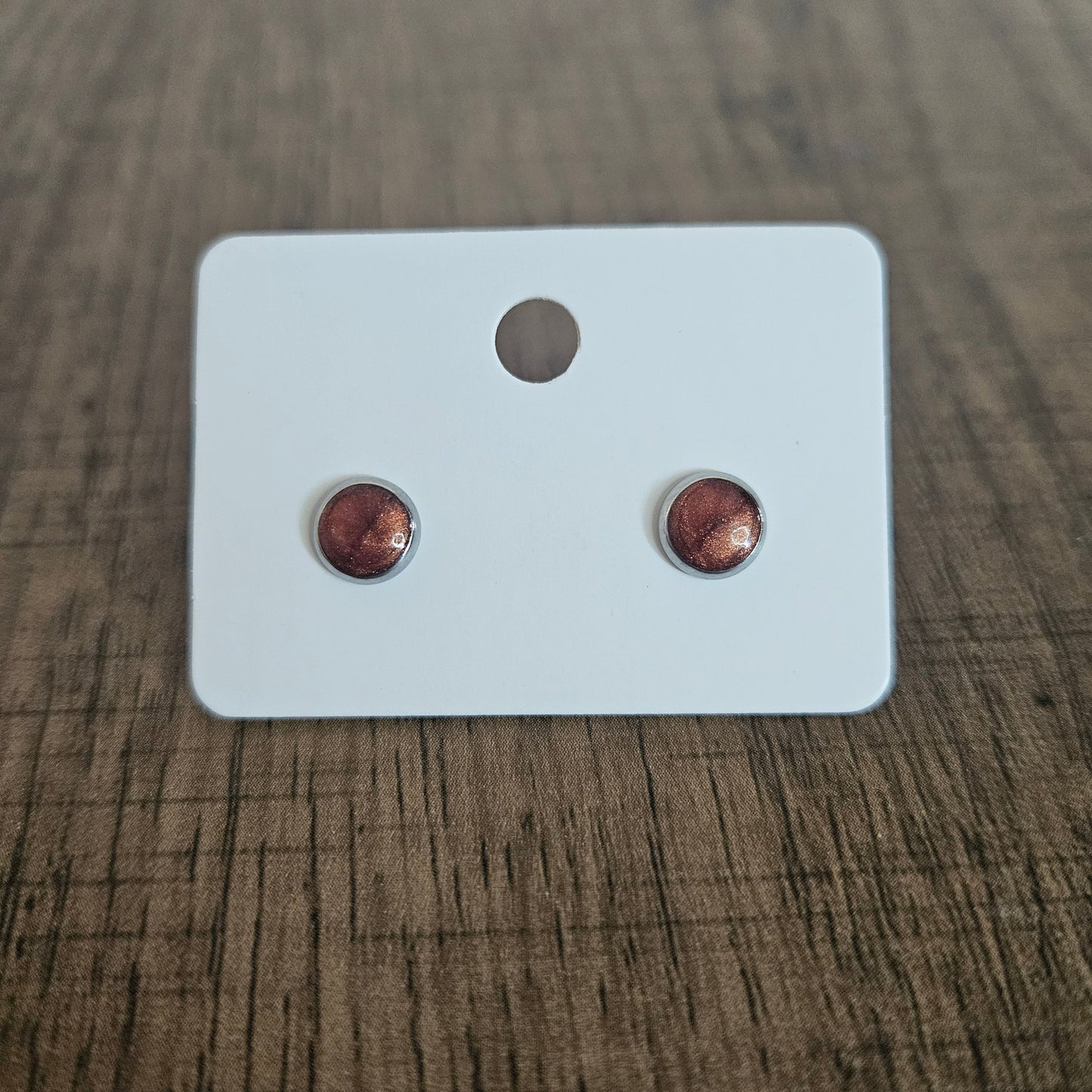 6mm Cabochon Stud Earrings