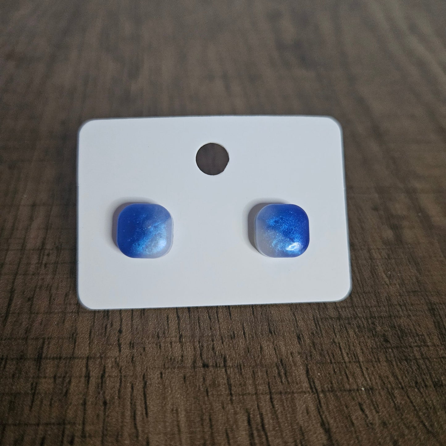 Two-Toned Square Stud Earrings