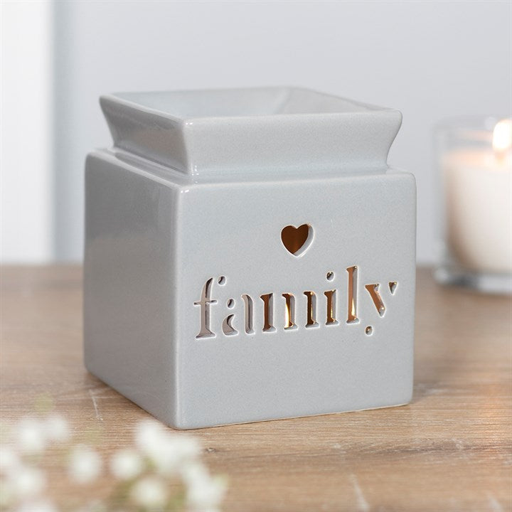 Grey Family Cut-Out Wax Melt Burner