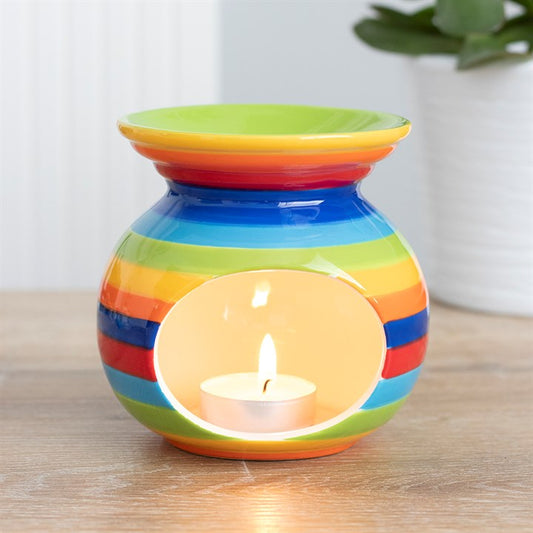 Rainbow Stripe Wax Melt Burner